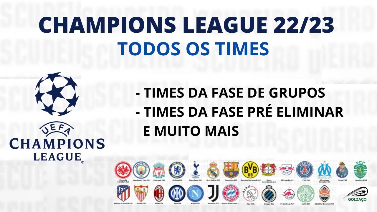 Champions League 2022/23: times, grupos, datas, onde assistir e