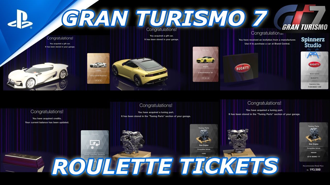 Gran Turismo 7 Roulette Tickets GT7 Roulette Tickets YouTube
