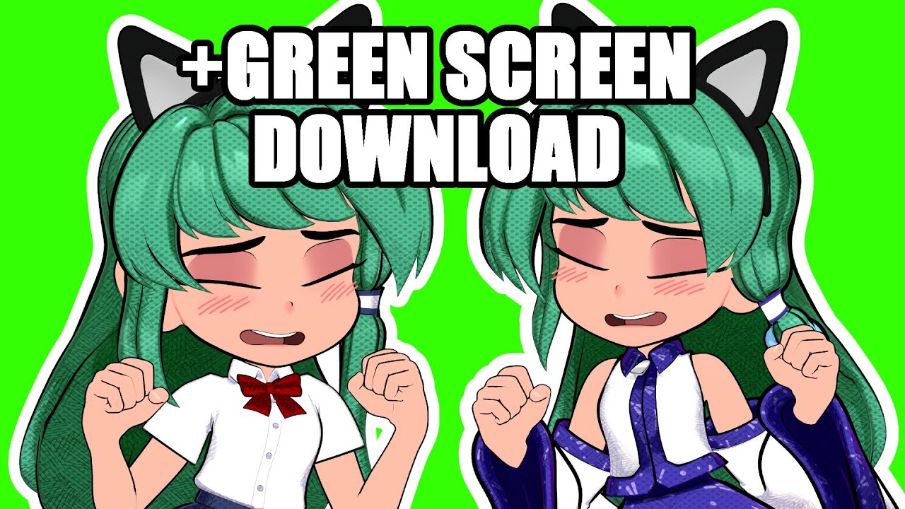 Sanae Sad Cat Dance (Green Screen + Download) 