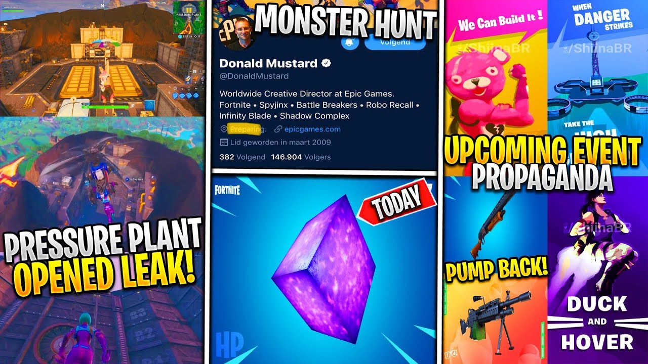 *NEW* Fortnite: PRESSURE PLANT *Opened* Event Leak, PUMP & CUBE Return, Cattus Leaks, & Propaganda!