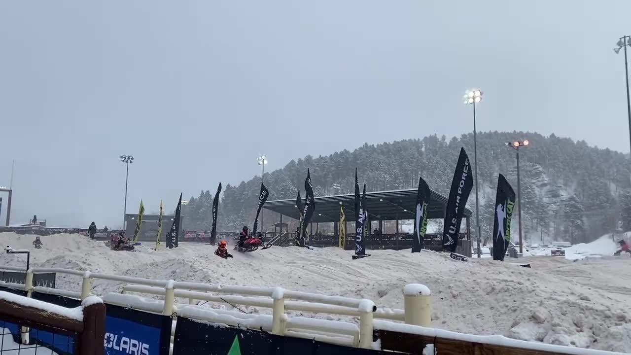 Video action of the 120 Champs at the US Air Force Snocross National in Deadwood