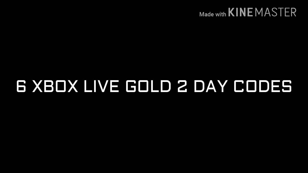 6 FREE XBOX LIVE GOLD CODES