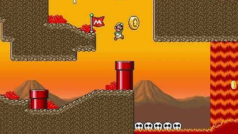Super Mario Bros. X2 (MAGLX3) Custom Level - Volcano Canyon (For the MAGLX3 Contest)