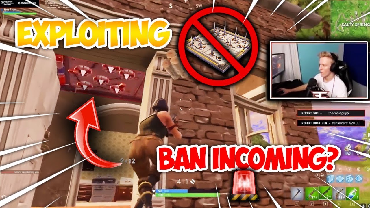 Tfue Shows Off New Glitch That Prevents Spike Traps From Going Off! Ban Incoming? (Fortnite Moments)