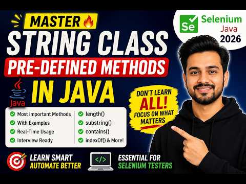 358. Pre-defined methods of String class in Java (Selenium Java 2026)