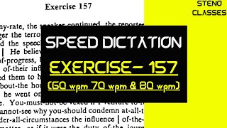 Speed Dictation of Exercise 157 (Instructor Book) | Pitman Shorthand (English) | 2021