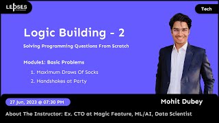 🔴 LEPSES Logic Building - 2 | Maximum Draws Of Socks | Handshakes at Party