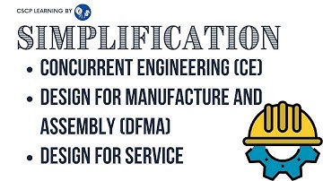Concurrent Engineering (CE), Design for Manufacture and Assembly (DFMA), Design for Service