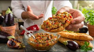Traditional Tavern Eggplant Salad Without Mayonnaise ( ΜΕΛΙΤΖΑΝΟΣΑΛΑΤΑ )