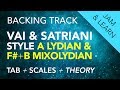 Vai  satriani style modulating backing track in fb mixolydian  a lydian