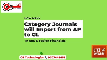How many Category Journals will import from AP to GL in Fusion and EBS?