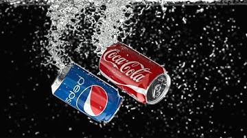Pepsi and Coca-Cola - 3D Animation fluid simulation (Cinema 4D - RealFlow - Arnold Render)