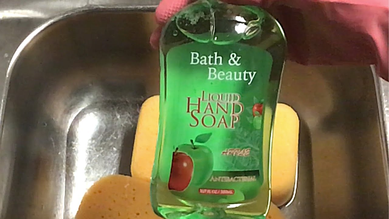 Liquid Hand Soap Apple Scent🍏🧽 Satisfying Suds YouTube