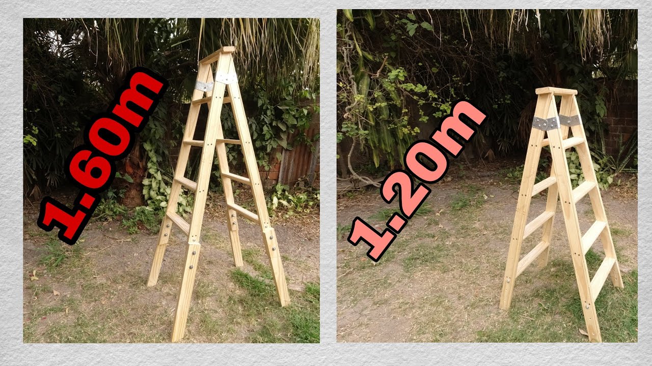 Como hacer una escalera de madera, varias medidas, fácil, sencilla y  economica - YouTube