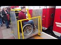 Accessible for wheelchair railway in Israel . Доступная для инвалидов железная дорога в Израиле