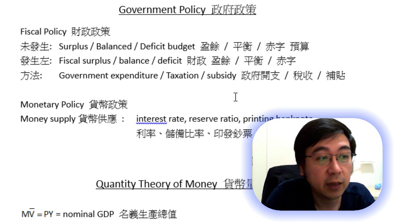 Herman Yeung - DSE Econ Macroeconomic Problems & Policies 宏觀經濟問題和政策 I4 -  fiscal, monetary policy