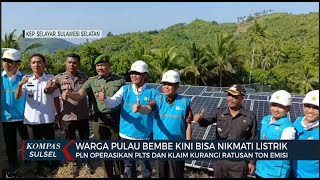 Warga Pulau Bembe Selayar Kini Bisa Nikmati Listrik, PLN Operasikan  PLTS