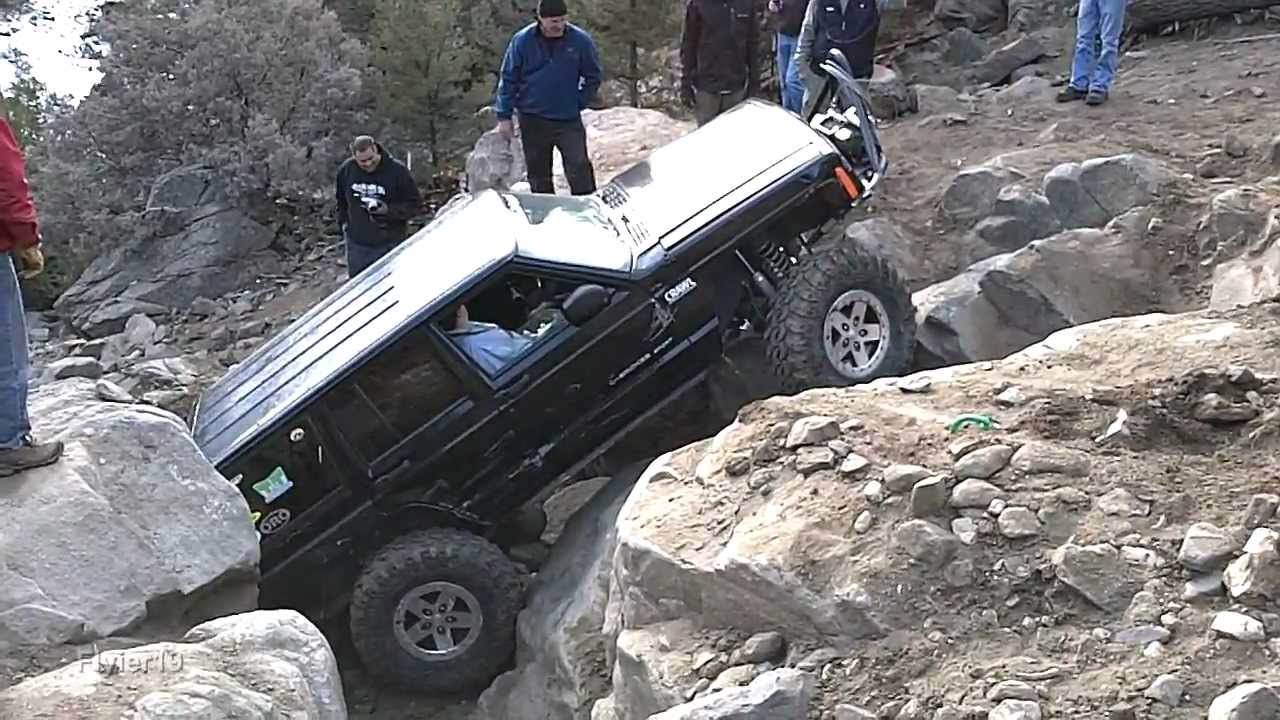 Jeep Cherokee XJ climbing the unthinkable Carnage Canyon (HD) YouTube