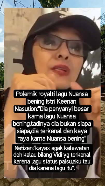 polemik lagu nuansa bening yg di nyanyikan #vidialdiano #keenan #ida