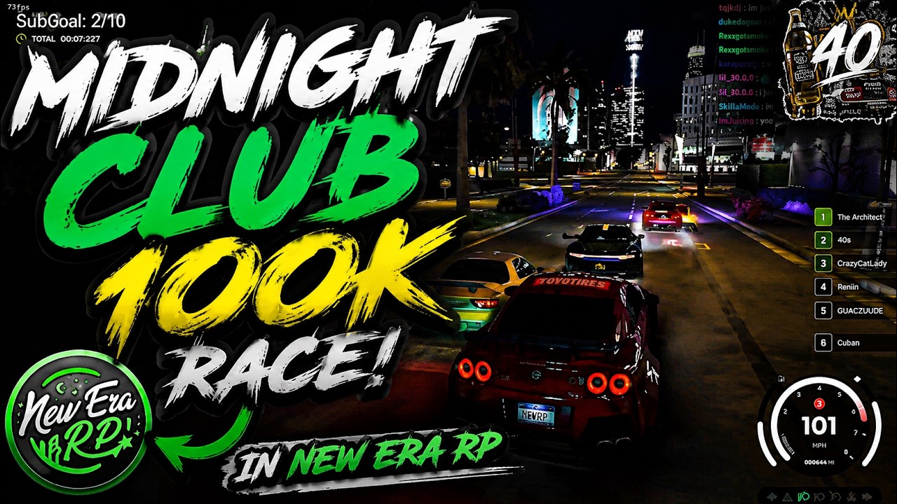 New Era RP Illegal Street Race for 100k | Midnight Club