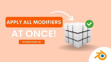 How to Apply All Modifiers in Blender at Once! (Without Clicking Apply)