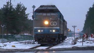 [🇪🇪] Locomotive TEP70S-229 near Tallinn-Väike station / ТЭП70-0229 с вагоном-лабораторией