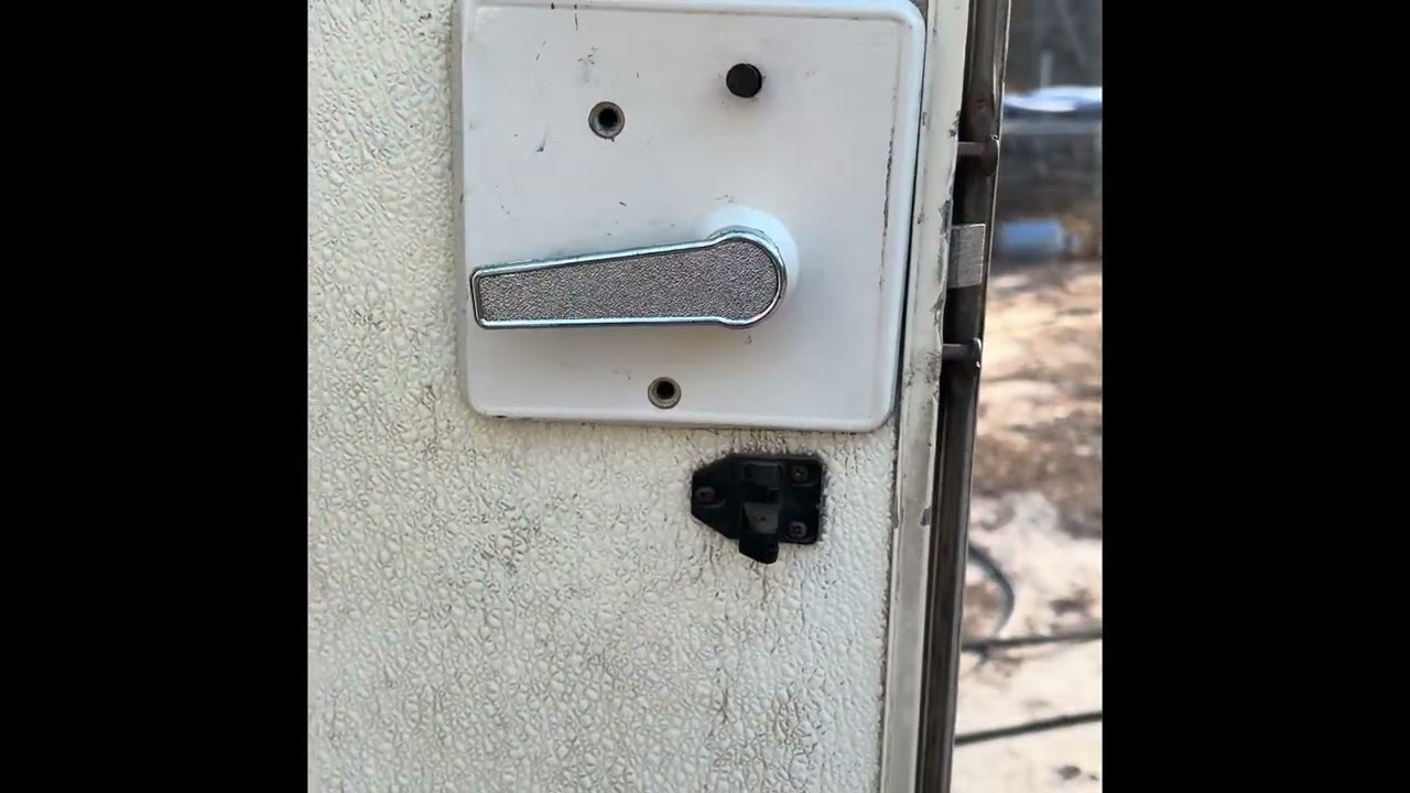 RV door latch fixed. Santa can visit safely now. Homestead tour coming. Merry Christmas 🎄