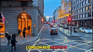 London Bus Adventure from Aldwych to Hammersmith aboard Bus Route 9 - Central to West London 🚌 by Wanderizm 17,666 views 2 months ago 56 minutes