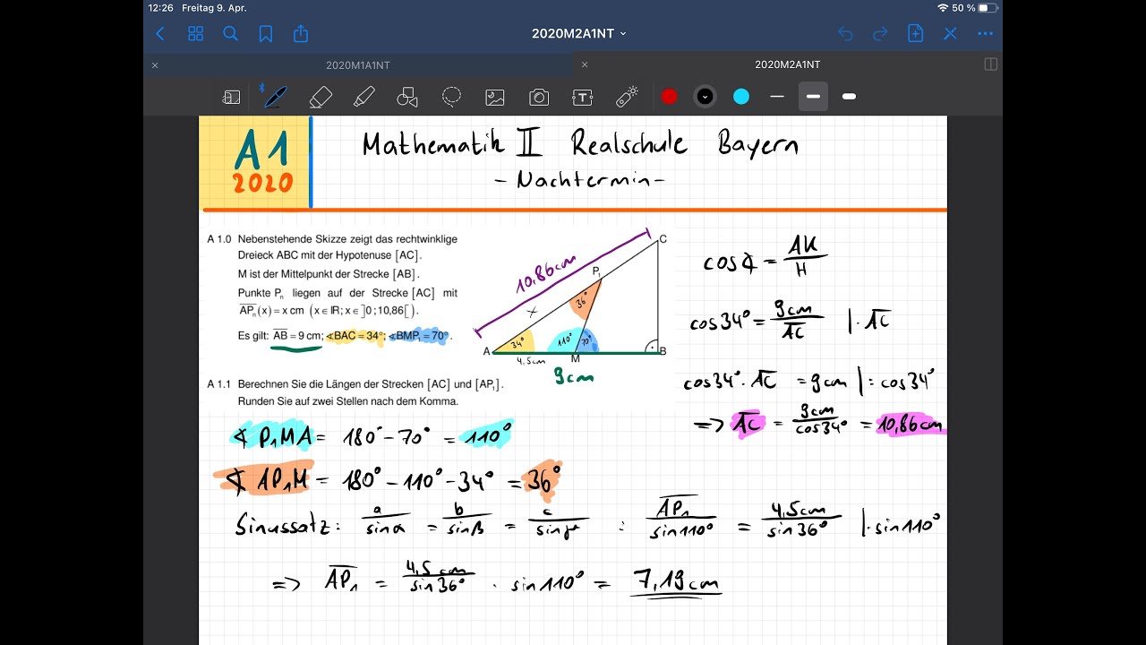 Abschlussprüfung Realschule Bayern Mathe 2010 Nachtermin Lösung A1, 2020 | Zweig 2/3 l Abschlussprüfung Mathematik Realschule