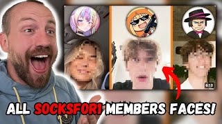 THE REAL FACES OF EVERY SOCKSFOR1 MEMBER REVEALED! (REACTION!!!) SocksStudios