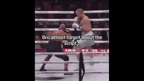 Bro almost forgot about the script☠️#miketyson #vs #jakepaul  #ironmiketyson #boxing