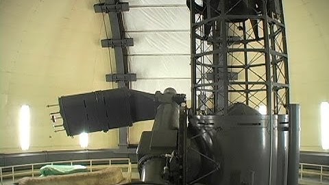 The 82-inch Otto Struve Telescope "rotating" with its dome