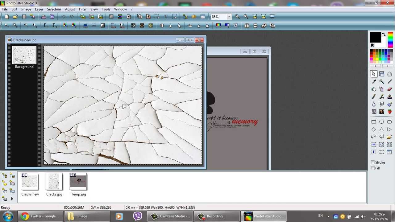 Fissured ( Cracks ) filter using PhotoFilter and Photoshop - YouTube