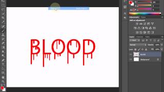 Photoshop Text Effect: Bloody Text Tutorial