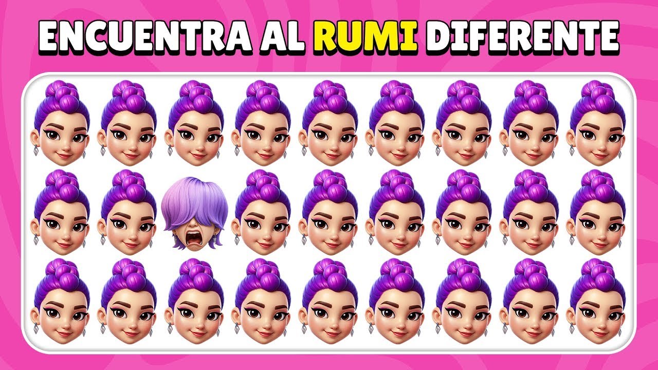 Encuentra el Emoji Diferente - Edición Kpop Demon Hunters! Rumi, Jinu, Joey, Baby Saja