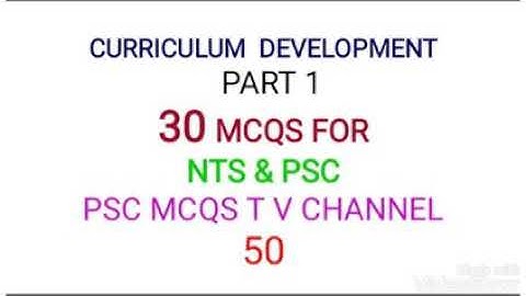 Curriculum Development Mcqs part 1//Headmaster & SST Mcqs//Most important mcqs of Education