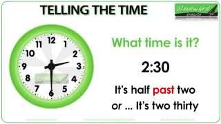Telling the Time in English Resimi