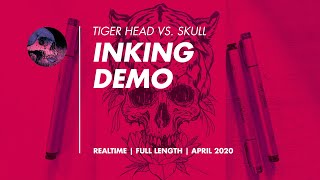 Tiger Head Vs. Skull Realtime Inking Demo