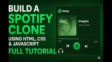 Build a Spotify Clone Using HTML CSS & JavaScript | Complete Music Player Tutorial (Beginner to Pro)
