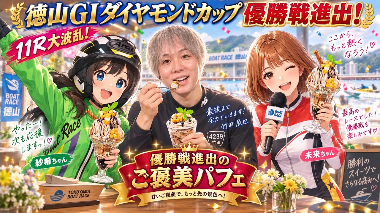 【(AI水神革命を全世界へ!)】』徳山GⅠダイヤモンドカップ準優勝戦の結果報告と、明日の優勝戦への意気込み!!【魚沼の名前を宇宙の果てまで!】