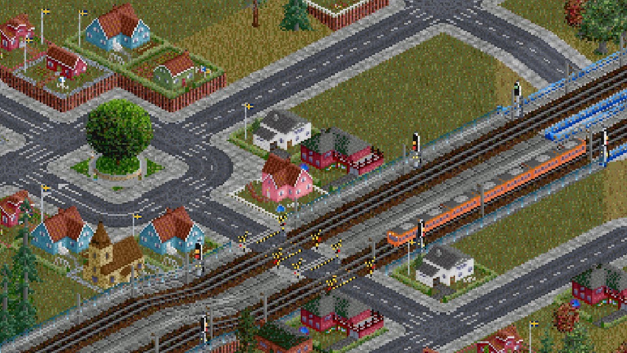【OpenTTD】過密路線の各駅停車 全区間追尾