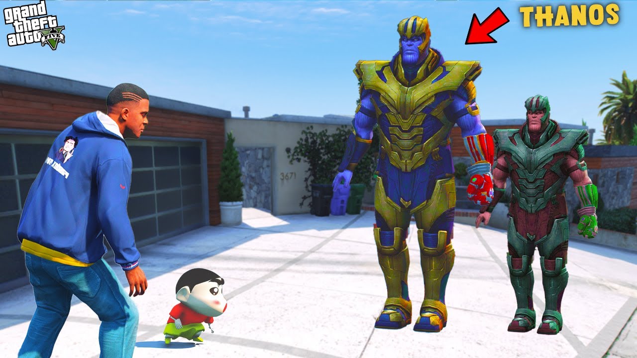 Shinchan and Franklin Stealing Thanos SPECIAL SUITE From Thanos In GTA 5 | Paradox FTW