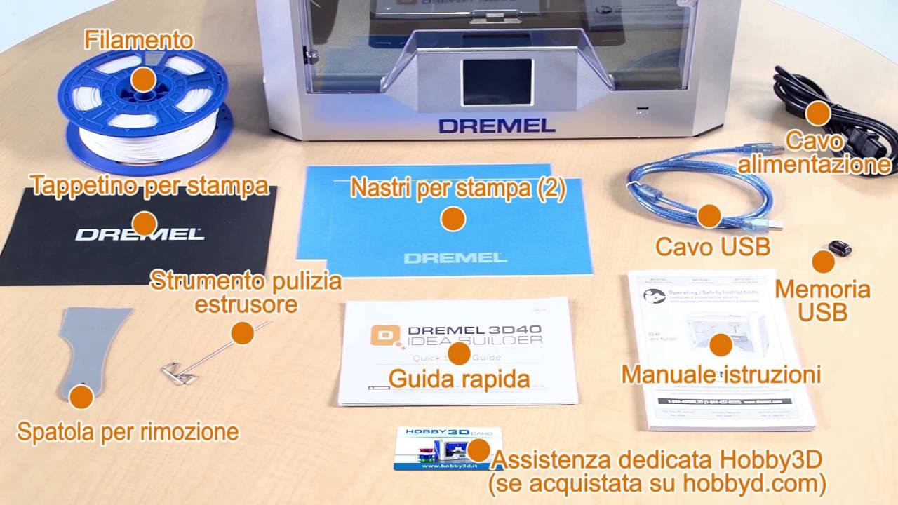 DREMEL IDEA BUILDER 3D40 - Guida utilizzo IT (italiano) - YouTube