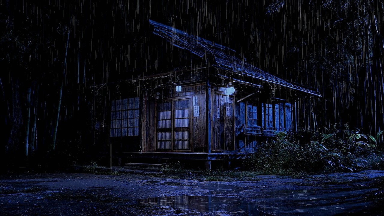Gentle Night Rain Sounds in the Cabin | Cozy Rainforest Ambience for ...