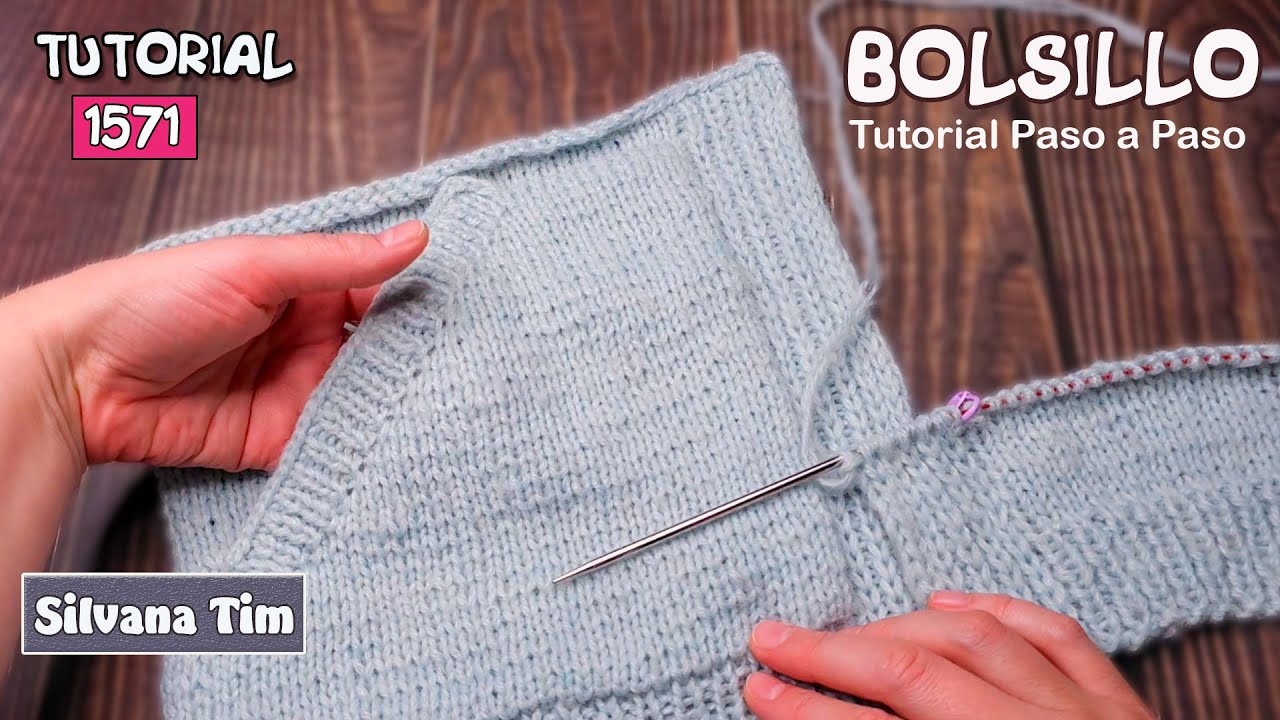 Cómo Tejer un BOLSILLO DIAGONAL para Cardigan, Suéter 💠 Tutorial Paso a Paso para principiantes