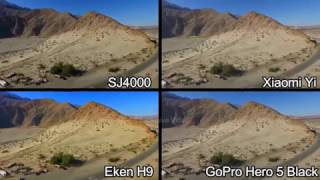 SJ4000 vs Xiaomi Yi vs Eken H9 vs GoPro Hero 5 Black