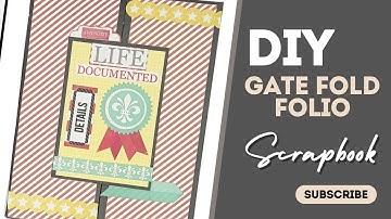 Step by Step Tutorial for CrafTreat Scrapbook Template Gate Fold Folio Scrapbook making Video