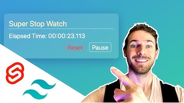 Stopwatch Timer Tutorial using Svelte and TailwindCSS