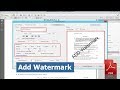 How to add or create watermark in PDF by using Adobe Acrobat Pro