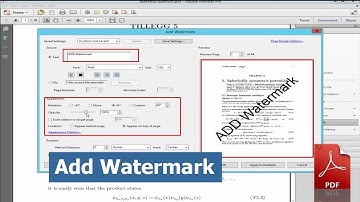 How to add or create watermark in PDF by using Adobe Acrobat Pro
